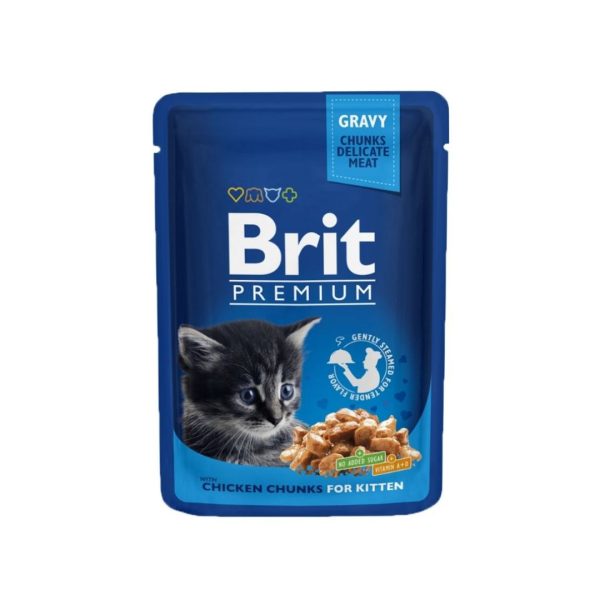 Brit Premium Pouches Chicken Chunks for Kitten – 100 Gram