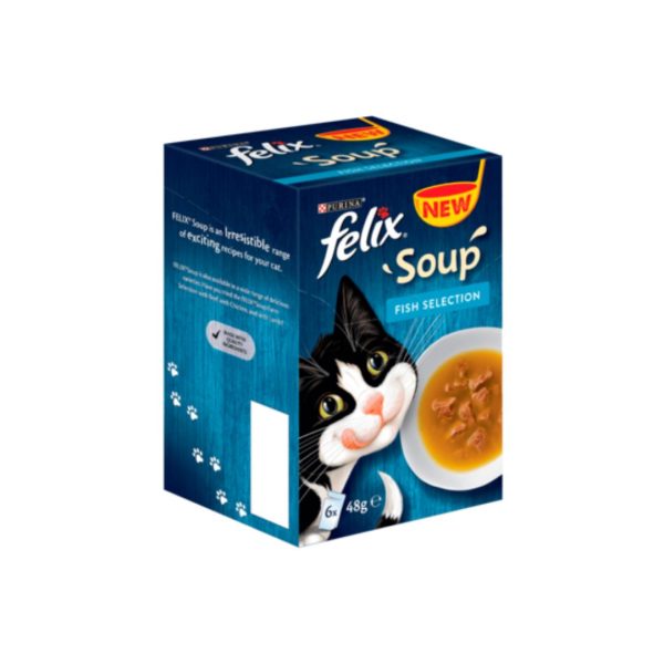 Felix Soup Fish Selection Wet Cat Food (6 x 48 Gram)