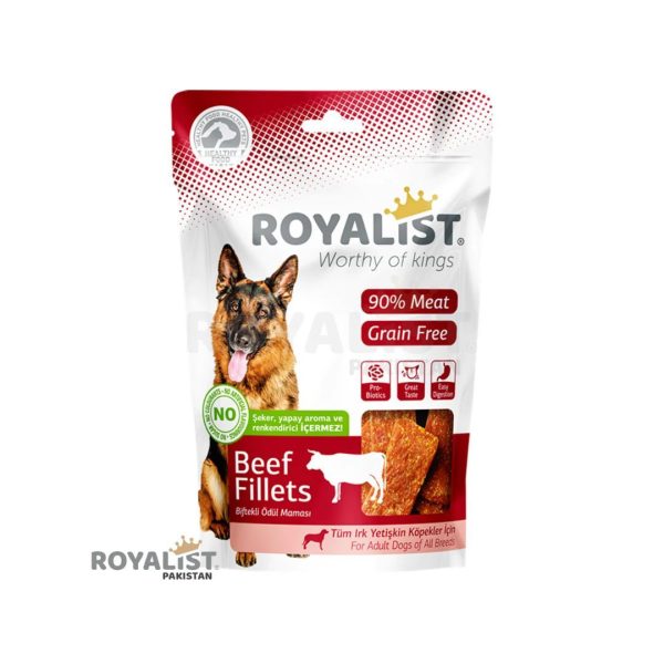 Royalist Dog Treat Beef Fillets - 80 Gram