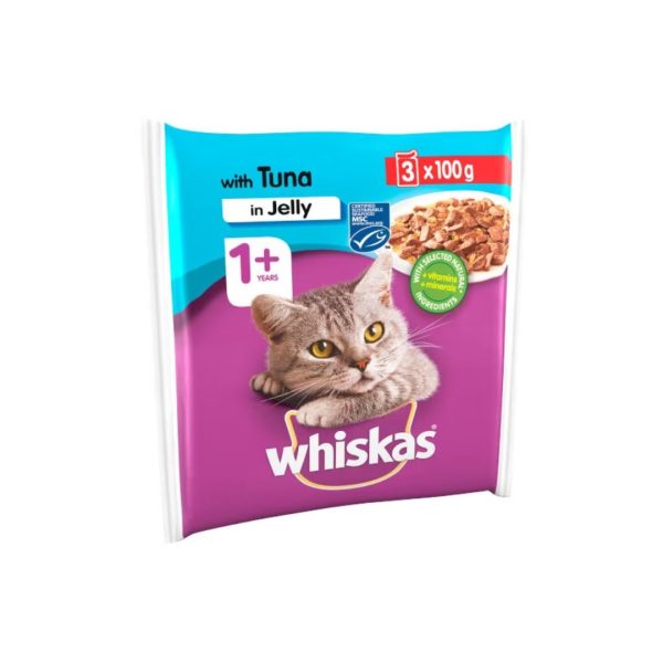 WHISKAS Cat Pouches 3 in 1 Pack – Tuna with Jelly